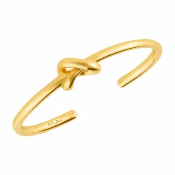 stella & dot ~ simple knot cuff gold ~ one bracelet only - Picture 3 of 6